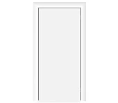 Влагостойкая дверь ПВХ EtaDoor глухая белая маятниковая одностворчатая с ПВХ кромкой