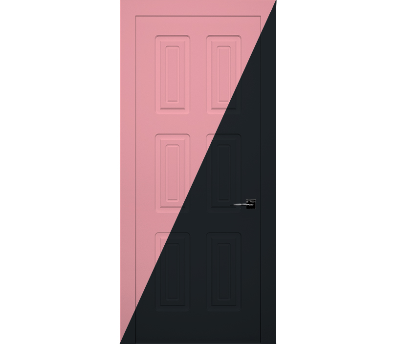 Дверь межкомнатная глухая Милан ДГ9 двухцветная