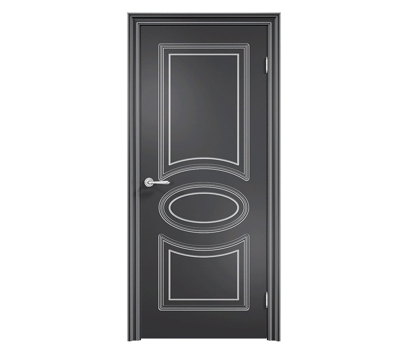 Дверь межкомнатная глухая Милан ДГ15 с патиной серая