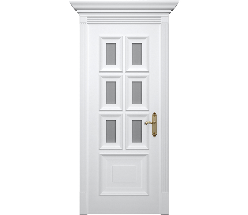 Дверь межкомнатная со стеклом Неаполь ДО1 с патиной