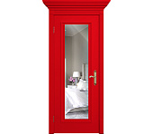 Дверь межкомнатная с зеркалом Венеция ДГ1 красная