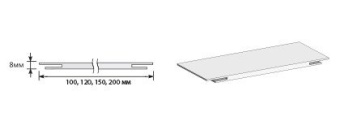 Добор "Т" 2070*200*8 Grey Matt