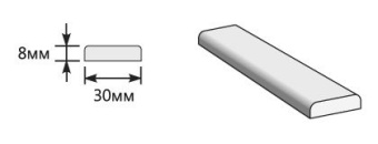 Притворная планка 2000*30*8 М Bianco Melinga