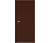Влагостойкая дверь ПВХ EtaDoor глухая коричневая одностворчатая с алюминиевой кромкой